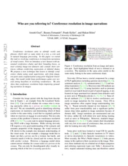 Who are you referring to? Coreference resolution in image narrations