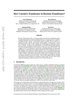 How Crucial is Transformer in Decision Transformer?