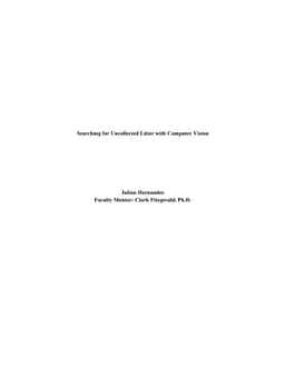 Searching for Uncollected Litter with Computer Vision