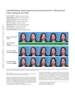 VideoReTalking: Audio-based Lip Synchronization for Talking Head Video
  Editing In the Wild