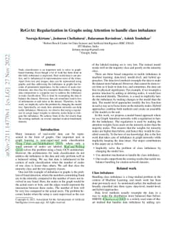 ReGrAt: Regularization in Graphs using Attention to handle class
  imbalance
