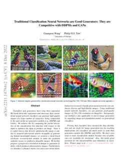 Traditional Classification Neural Networks are Good Generators: They are
  Competitive with DDPMs and GANs