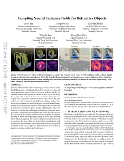Sampling Neural Radiance Fields for Refractive Objects