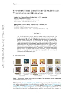 Unified Discrete Diffusion for Simultaneous Vision-Language Generation