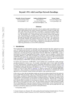 Beyond 1-WL with Local Ego-Network Encodings