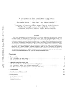A Permutation-free Kernel Two-Sample Test