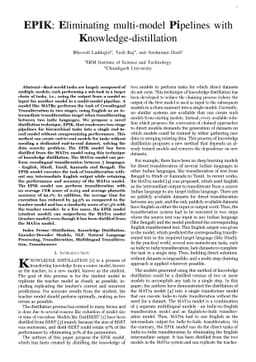 EPIK: Eliminating multi-model Pipelines with Knowledge-distillation