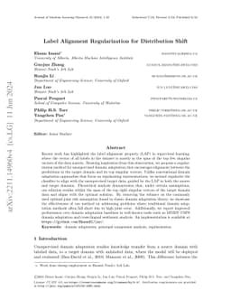 Label Alignment Regularization for Distribution Shift