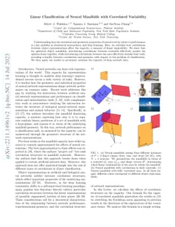 Linear Classification of Neural Manifolds with Correlated Variability