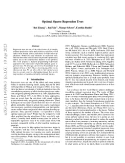 Optimal Sparse Regression Trees