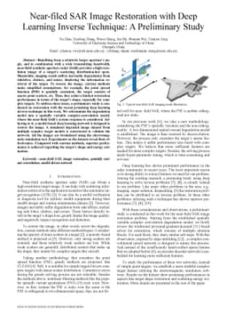 Near-filed SAR Image Restoration with Deep Learning Inverse Technique: A
  Preliminary Study