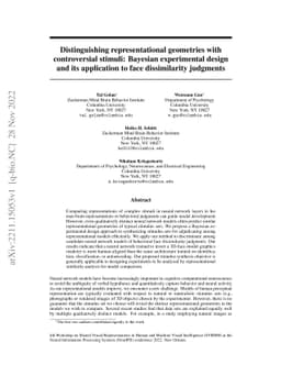 Distinguishing representational geometries with controversial stimuli:
  Bayesian experimental design and its application to face dissimilarity
  judgments