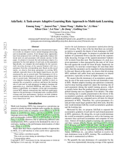AdaTask: A Task-aware Adaptive Learning Rate Approach to Multi-task
  Learning