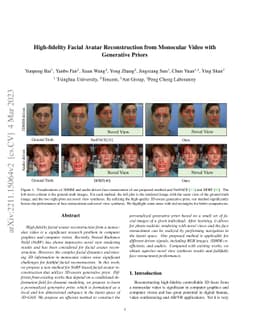 High-fidelity Facial Avatar Reconstruction from Monocular Video with
  Generative Priors