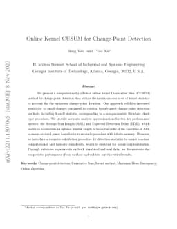 Online Kernel CUSUM for Change-Point Detection