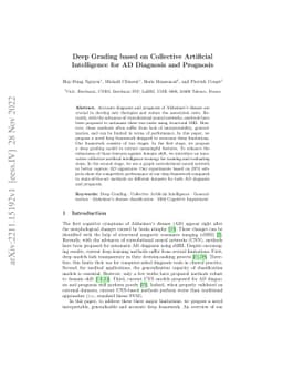 Deep Grading based on Collective Artificial Intelligence for AD
  Diagnosis and Prognosis