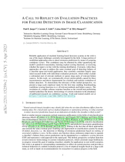 A Call to Reflect on Evaluation Practices for Failure Detection in Image
  Classification