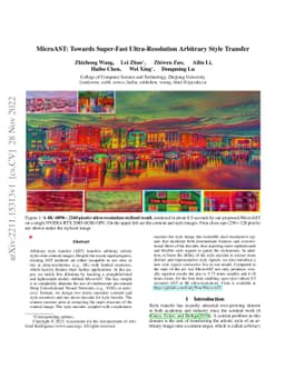 MicroAST: Towards Super-Fast Ultra-Resolution Arbitrary Style Transfer
