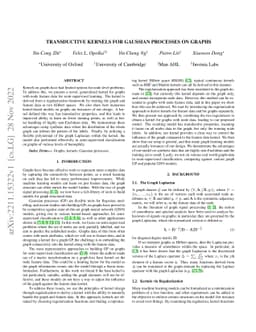 Transductive Kernels for Gaussian Processes on Graphs