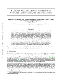 UAS in the Airspace: A Review on Integration, Simulation, Optimization,
  and Open Challenges
