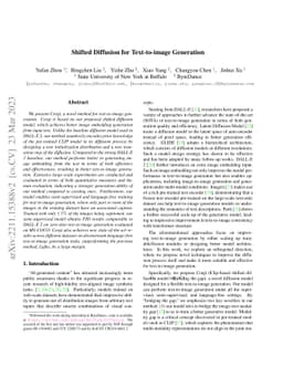 Shifted Diffusion for Text-to-image Generation