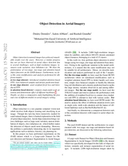 Object Detection in Aerial Imagery