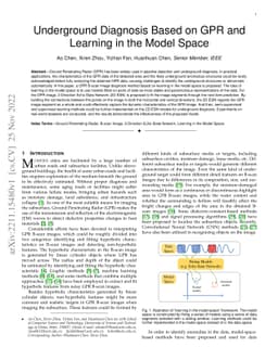 Underground Diagnosis Based on GPR and Learning in the Model Space