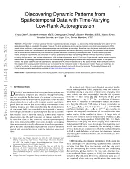 Discovering Dynamic Patterns from Spatiotemporal Data with Time-Varying
  Low-Rank Autoregression