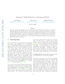 Semantic Table Detection with LayoutLMv3
