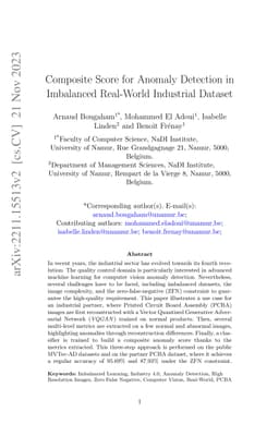 Composite Score for Anomaly Detection in Imbalanced Real-World
  Industrial Dataset