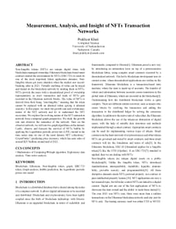 Measurement, Analysis, and Insight of NFTs Transaction Networks