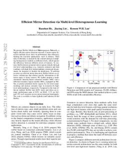 Efficient Mirror Detection via Multi-level Heterogeneous Learning
