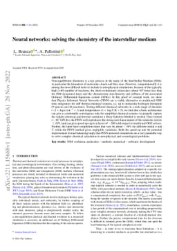 Neural networks: solving the chemistry of the interstellar medium
