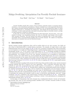 Malign Overfitting: Interpolation Can Provably Preclude Invariance