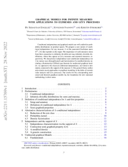 Graphical models for infinite measures with applications to extremes and
  Lévy processes