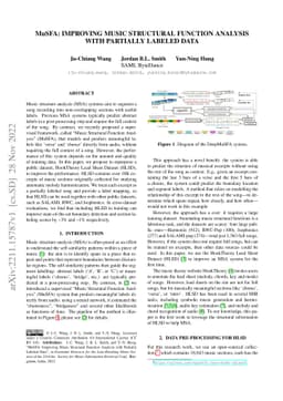 MuSFA: Improving Music Structural Function Analysis with Partially
  Labeled Data