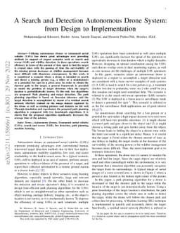 A Search and Detection Autonomous Drone System: from Design to
  Implementation