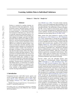 Learning Antidote Data to Individual Unfairness