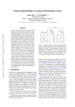Syntactic Substitutability as Unsupervised Dependency Syntax