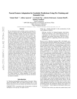 Neural Feature-Adaptation for Symbolic Predictions Using Pre-Training
  and Semantic Loss