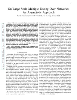 On Large-Scale Multiple Testing Over Networks: An Asymptotic Approach