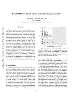 Wavelet Diffusion Models are fast and scalable Image Generators