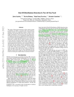 Out-Of-Distribution Detection Is Not All You Need