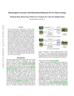 Disentangled Generation with Information Bottleneck for Few-Shot
  Learning