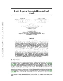 Triadic Temporal Exponential Random Graph Models (TTERGM)