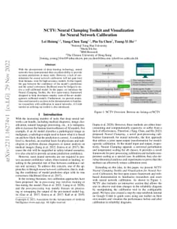 NCTV: Neural Clamping Toolkit and Visualization for Neural Network
  Calibration