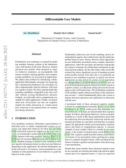 Differentiable User Models