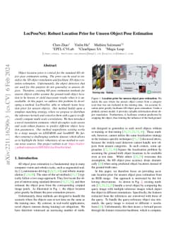 LocPoseNet: Robust Location Prior for Unseen Object Pose Estimation