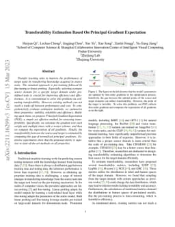 Transferability Estimation Based On Principal Gradient Expectation