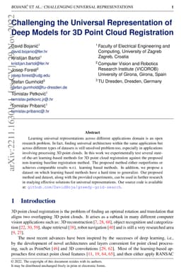 Challenging the Universal Representation of Deep Models for 3D Point
  Cloud Registration